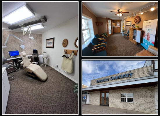 Professional dentist smiling