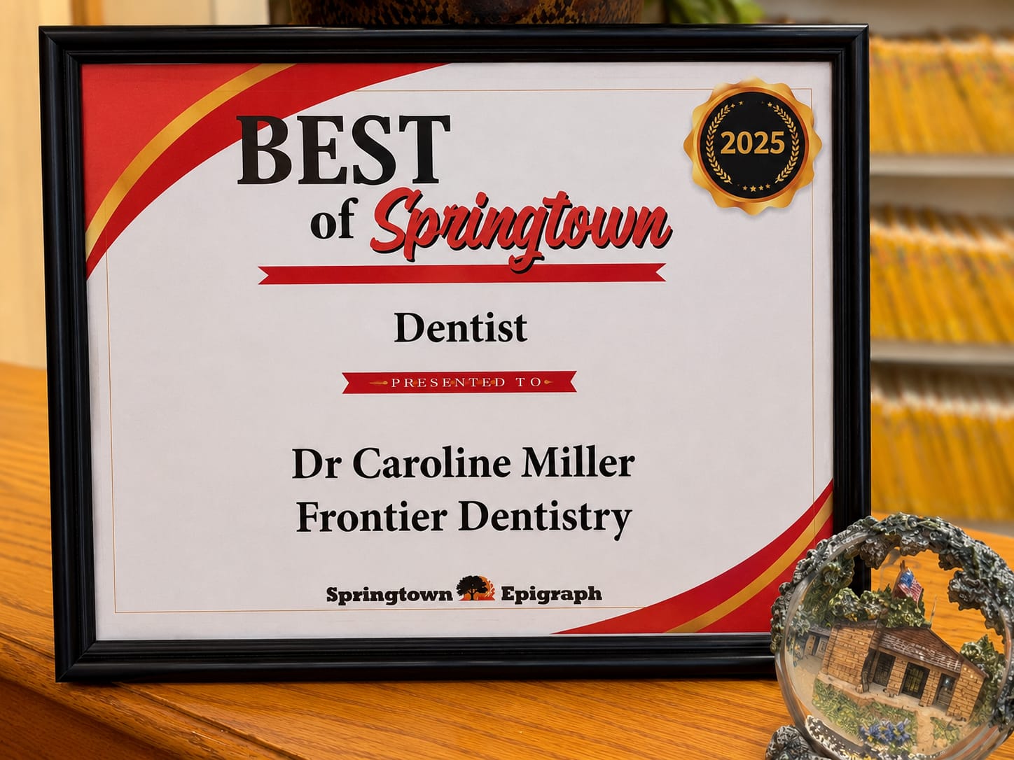 Best of Springtown 2025 Dentist Award